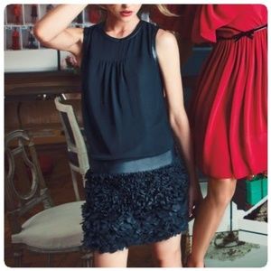 { giambattista valli } black ruffled sheath dress